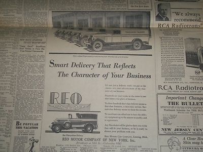 1930 JUNE 27 NEW YORK TIMES NEWSPAPER - OCEAN FLIERS LAND AT ROOSEVELT - NP 991