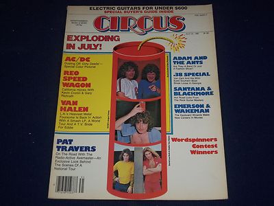 1981 JULY 31 CIRCUS MAGAZINE - DAVID LEE ROTH - GREAT PHOTOS - II 9356