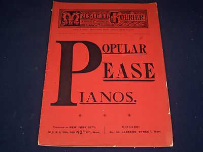 1892 FEBRUARY 10 MUSICAL COURIER MAGAZINE - NICE ILLUSTRATIONS & ADS - J 1244
