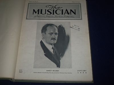 1936 JANUARY-DECEMBER THE MUSICIAN BOUND VOL NO. 41 - GREAT PHOTOS/ADS - KD 1762