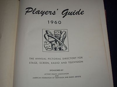 1960 PLAYERS' GUIDE ANNUAL PICTORIAL 18TH ED. DIRECTORY - HENRY FORD - KD 1327