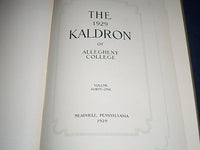 1929 THE KALDRON ALLEGHENY COLLEGE YEARBOOK VOLUME 41 - GREAT PHOTOS - YB 115