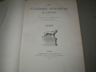 1859 LES GALERIES PUBLIQUES DE L'EUROPE - GRAVURES - PARIS - KD 1320