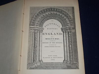 1846-1848 PICTORIAL HISTORY OF ENGLAND VOLUME LOT OF 3 - ILLUSTRATIONS - KD 1209