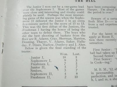 1912 THE DIAL BRATTLEBORO HIGH SCHOOL MAGAZINE LOT OF 5 - GREAT INFO. - O 2340