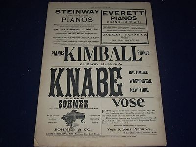 1904 APRIL 13 MUSICAL COURIER MAGAZINE - RUBY CUTTER SAVAGE COVER - ADS - J 1265