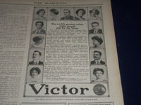 1913 JANUARY-DECEMBER THE MUSICIAN BOUND VOL NO. 18 - GREAT PHOTOS/ADS - KD 1741