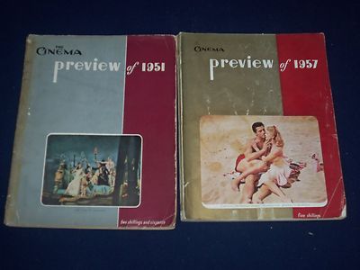 1951 + 1957 THE CINEMA PREVIEW MAGAZINE PUB. IN LONDON - GREAT PHOTOS - II 9817