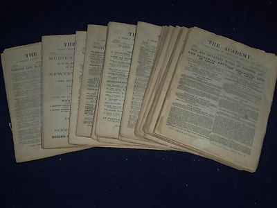 1886 THE ACADEMY WEEKLY REVIEW OF LITERATURE LOT OF 37 ISSUES - LONDON - O 2385