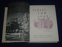 1942 VIOLET NEW YORK UNIVERSITY YEARBOOK + CORPS PROGRAM - NICE PHOTOS - YB 92