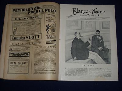 1908 NOVEMBER 7 BLANCO Y NEGRO SPANISH MAGAZINE - NICE ILLUSTRATIONS - J 298