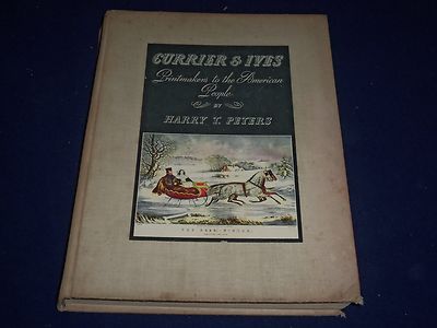 1942 CURRIER AND IVES PRINTMAKERS AMERICAN PEOPLE BOOK - GREAT PLATES - KD 1033