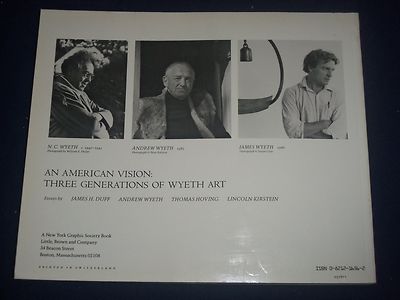1987 AN AMERICAN VISION 3 GENERATIONS OF WYETH ART SOFTCOVER BOOK - KD 1607