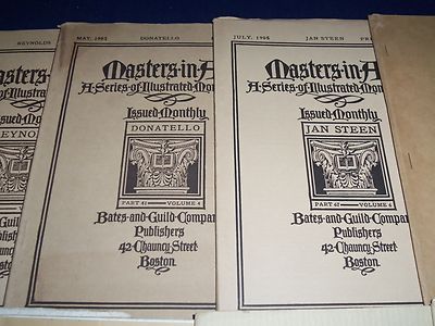 1900-1906 MASTERS IN ART ILLUSTRATED VOLUME LOT OF 10 - GREAT PRINTS - O 1264