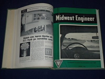 1958 JUN-1959 MAR MIDWEST ENGINEER BOUND VOLUME NO. 11 - NICE COVERS - KD 1175