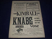 1904 FEBRUARY 24 MUSICAL COURIER MAGAZINE - NINA DAVID COVER - ADS - J 1262
