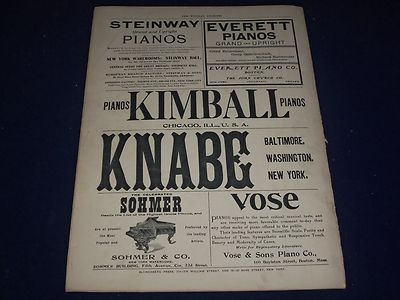 1904 FEBRUARY 24 MUSICAL COURIER MAGAZINE - NINA DAVID COVER - ADS - J 1262