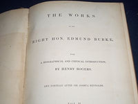 1842 THE WORKS OF THE RIGHT HON. EDMUND BURKE VOLUME NO. 11 - LODON- KD 1290