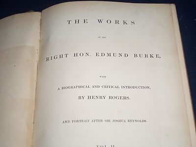 1842 THE WORKS OF THE RIGHT HON. EDMUND BURKE VOLUME NO. 11 - LODON- KD 1290