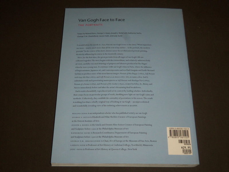2000 VAN GOGH FACE TO FACE THE PORTRAITS SOFTCOVER BOOK - I 1114