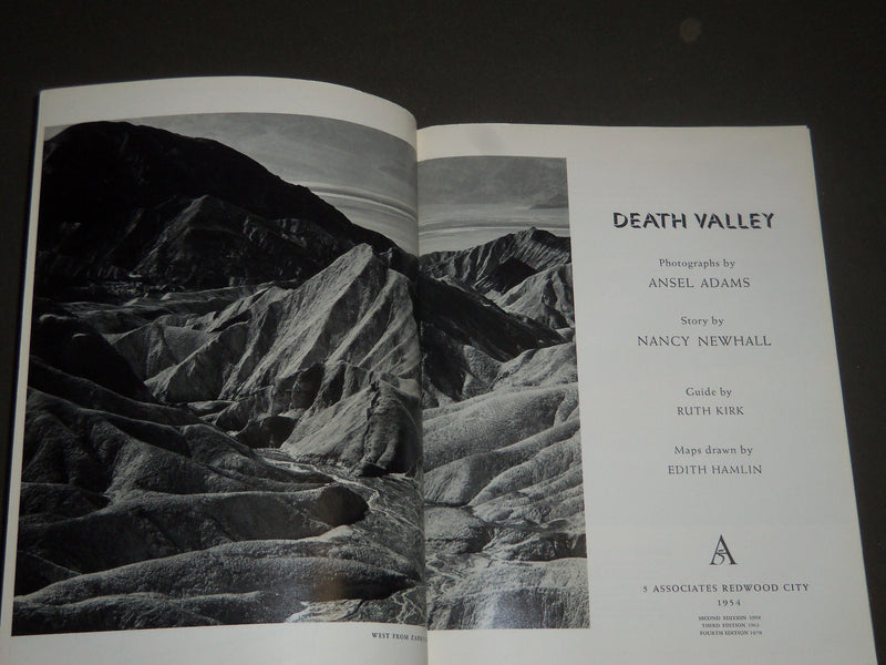 1970 DEATH VALLEY BY ANSEL ADAMS & NANCY NEWHALL BOOK - 4TH EDITION - I 1217