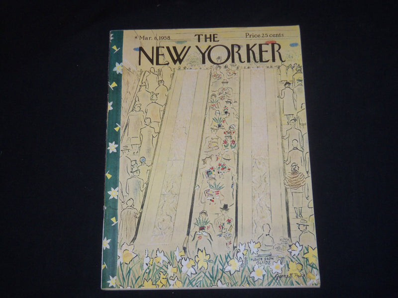 1958 MARCH 8 THE NEW YORKER MAGAZINE - ILLUSTRATED COVER - NY 658