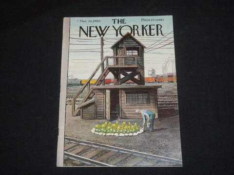 1960 MARCH 26 THE NEW YORKER MAGAZINE - ILLUSTRATED COVER - NY 713