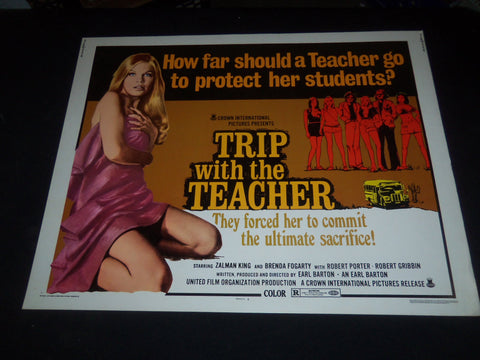 1974 TRIP WITH THE TEACHER 1/2 SHEET MOVIE POSTER - ZALMAN KING - P 316