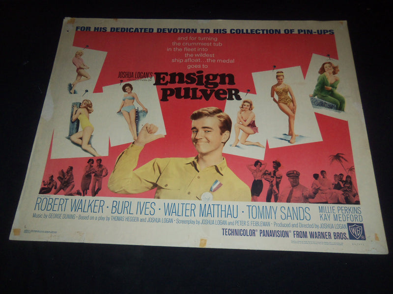 1964 ENSIGN PULVER 1/2 SHEET MOVIE POSTER - ROBERT WALKER, BURL IVES - P 460