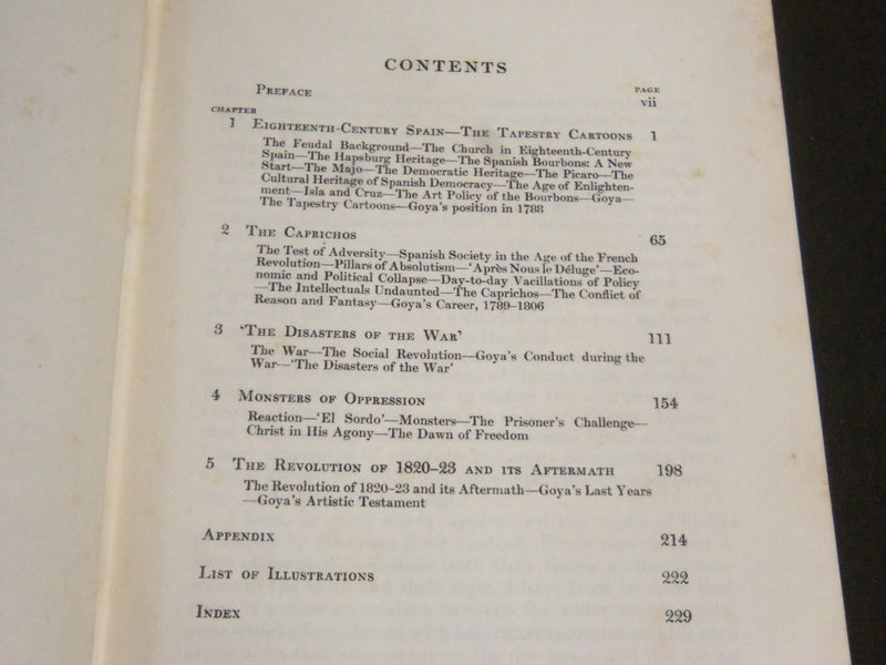 1948 GOYA IN THE DEMOCRATIC TRADITION BY F. D. KLINGENDER BOOK - I 1008