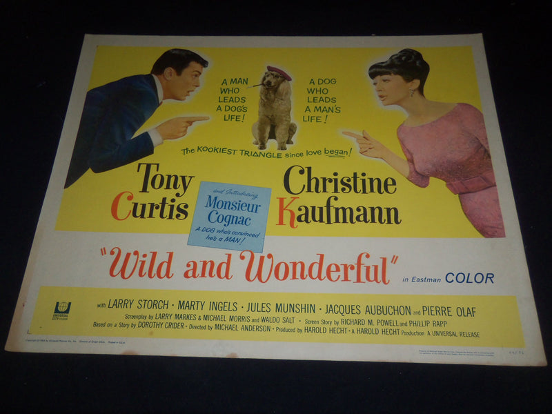 1964 WILD AND WONDERFUL 1/2 SHEET MOVIE POSTER - TONY CURTIS - P 445