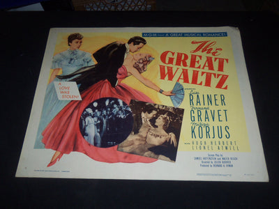 1962 THE GREAT WALTZ 1/2 SHEET MOVIE POSTER - LUISE RAINER - P 410