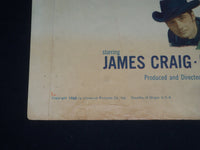 1960 FOUR FAST GUNS 1/2 SHEET MOVIE POSTER - JAMES CRAIG, EDGAR BUCHANAN - P 473