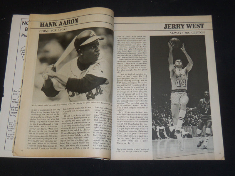 1970 WHO'S BEST IN SPORTS MAGAZINE - REED, SAYERS, ORR, SEAVER COVER - SP 2663