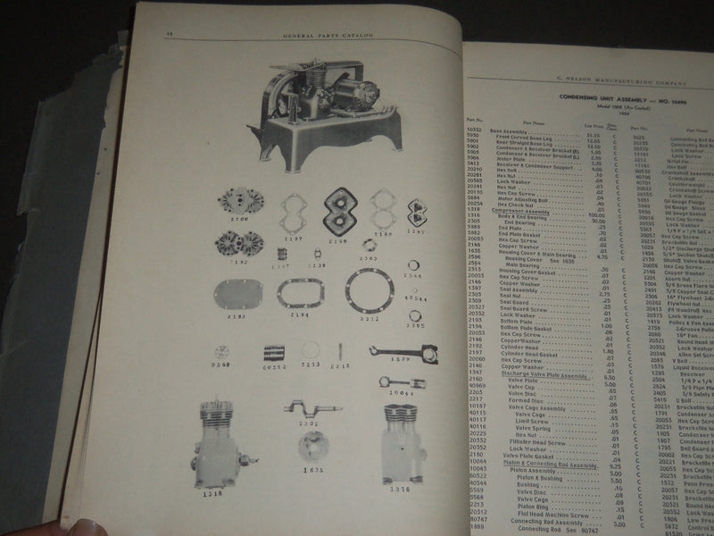 1934 C. NELSON MFG. CO. GENERAL PARTS CATALOG - ST. LOUIS MISSOURI - J 2477