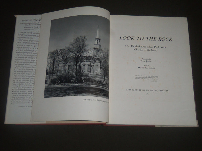 1961 LOOK TO THE ROCK BY DANIEL W. HOLLIS HARDCOVER BOOK - I 1024