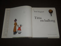 1971 TITTA EN BALLONG BY ERIK NORGAARD SWEDISH BOOK - GREAT PRINTS - I 992
