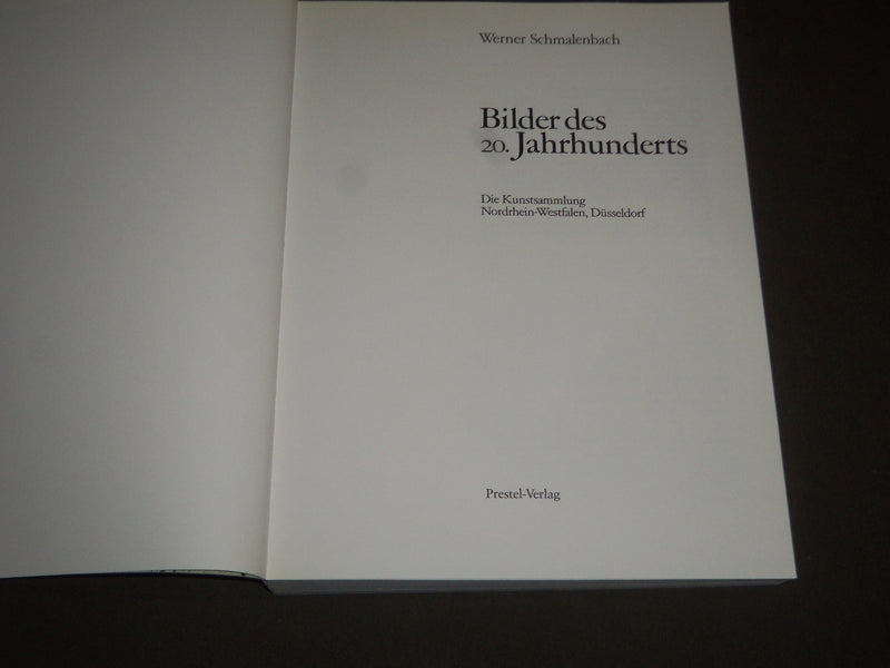 1986 BILDER DES 20. JAHRHUNDERTS BY WERNER SCHMALENBACH BOOK - I 1116