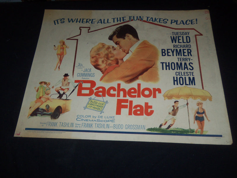 1962 BACHELOR FLAT 1/2 SHEET MOVIE POSTER - TUESDAY WELD, RICHARD BEYMER - P 448