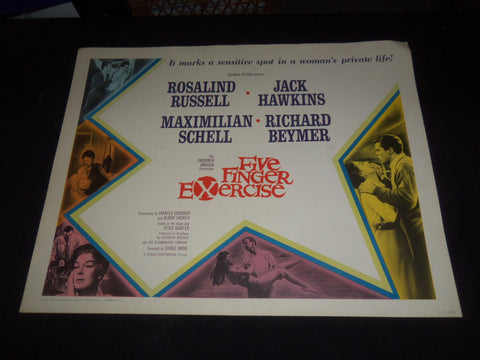 1962 FIVE FINGER EXERCISE 1/2 SHEET MOVIE POSTER - ROSALIND RUSSELL - P 404