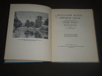 1930 WILLIAM PENN THOMAS GRAY AND STOKE POGES HARDCOVER BOOK - KD 4148