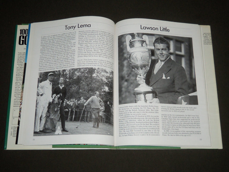 1988 100 GREATEST GOLFERS BY IAN MORRISON HARDCOVER BOOK - GREAT PHOTOS - I 761