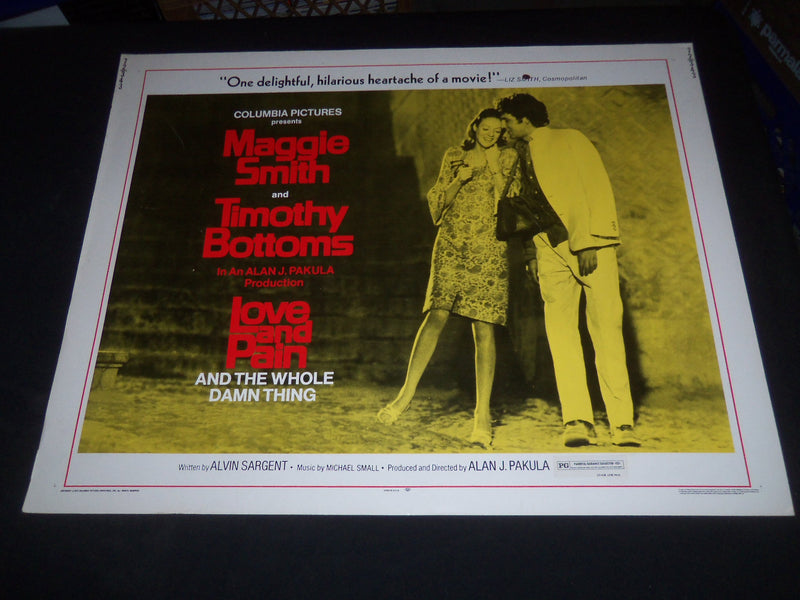 1972 LOVE AND PAIN 1/2 SHEET MOVIE POSTER - MAGGIE SMITH, TIMOTHY BOTTOMS- P 367