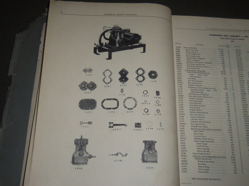 1934 C. NELSON MFG. CO. GENERAL PARTS CATALOG - ST. LOUIS MISSOURI - J 2477