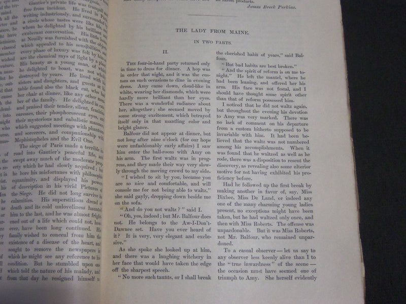1886-1887 THE ATLANTIC MONTHLY MAGAZINE LOT OF 7 - STORIES & ARTICLES - WR 341A