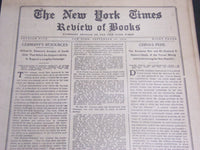 1913-1919 NEW YORK TIMES REVIEW OF BOOK SECTIONS LOT OF 14 DIFFERENT - NP 2689