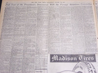 1919 AUGUST 20 NEW YORK TIMES - PRESIDENT DEFENDS TREATY TO SENATORS - NT 6962