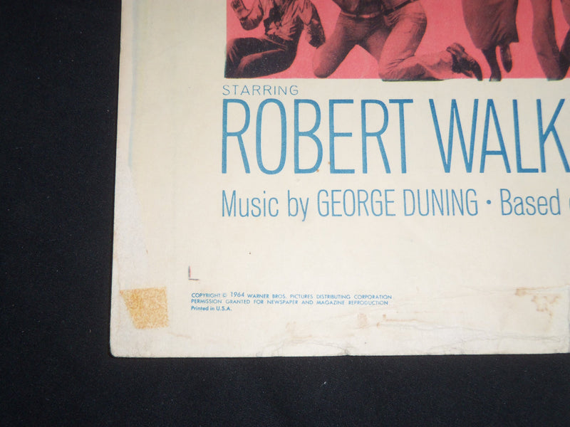 1964 ENSIGN PULVER 1/2 SHEET MOVIE POSTER - ROBERT WALKER, BURL IVES - P 460
