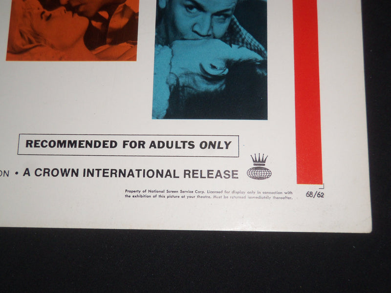1968 I, A LOVER 1/2 SHEET MOVIE POSTER - JORGEN RYG, AXEL STROBYE - P 326