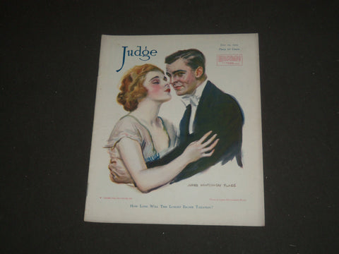 1919 JULY 19 JUDGE MAGAZINE - J.M. FLAGG COVER-LUXURY ESCAPE TAXATION? - ST 5427